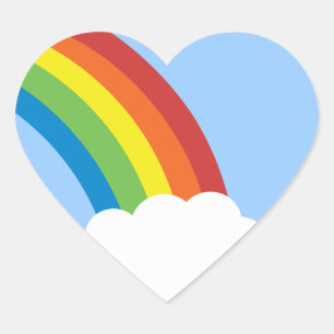 autocollants en forme de coeur de rétro