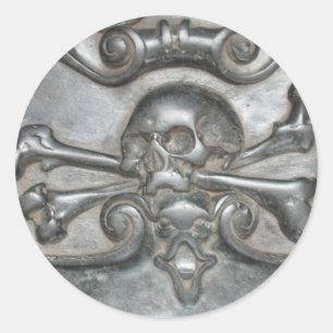 Autocollants en pierre de marbre noirs de crâne e