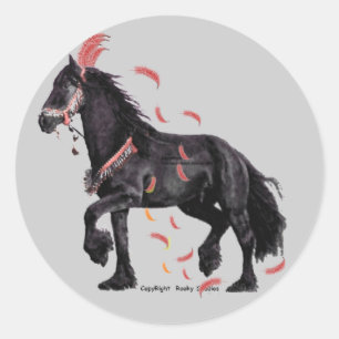 Autocollants en plumes de cheval