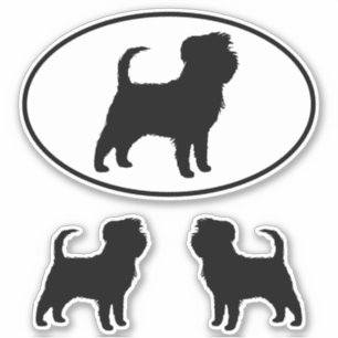 Autocollants en vinyle Silhouette pour chien Black