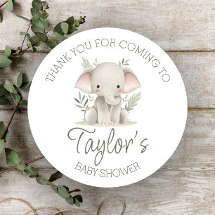 Autocollants Étiquettes Cadeaux Bébé Éléphant