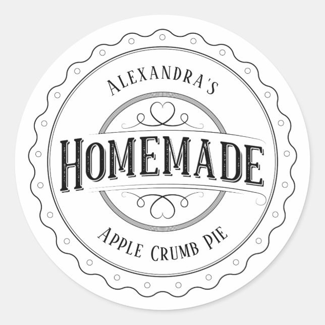 Autocollants Étiquettes personnalisés Vintages fai (Devant)