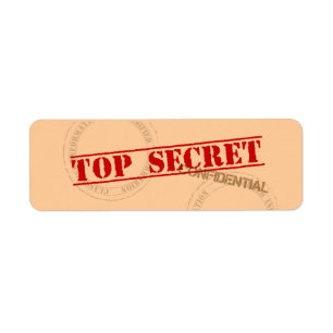 Autocollants extrêmement secrets d'étiquette