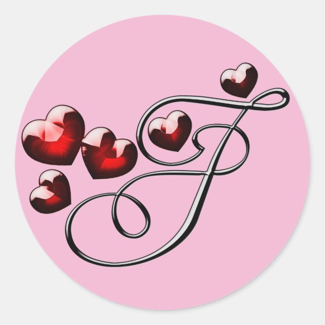 autocollants F initiaux monogramme (Devant)