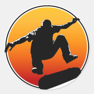 Autocollants faisants de la planche à roulettes