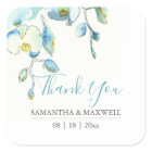 Autocollants Faveur d'Orchidée Bleue à l'Aquarelle