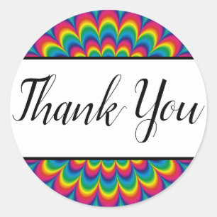 Autocollants Faveur Tie Dye Psychedéliques