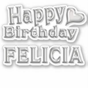 Autocollants Felicia Happy Birthday