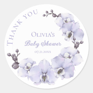 Autocollants Fête Bébé Orchidée Lavande - Bébé Flo