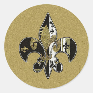 Autocollants fleur de lis noir et or