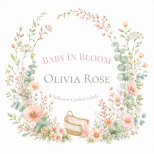 Autocollants Fleur Sauvage Bébé en Fleur