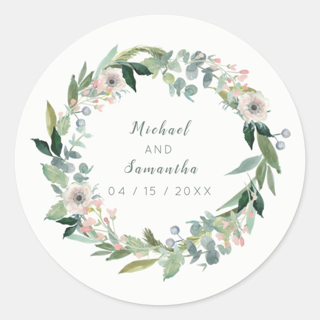 Autocollants floraux élégants de mariage de (Devant)