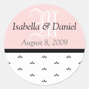 Autocollants floraux Monogrammes Cadeaux Phoques