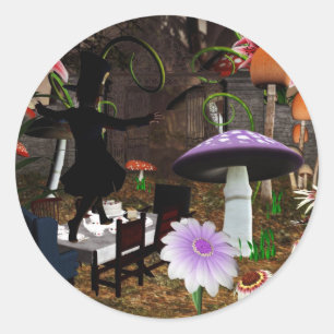 Autocollants fous de thé de chapelier