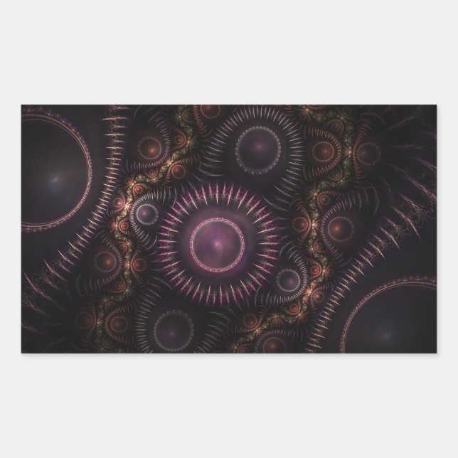 autocollants fractaux violets (Devant)
