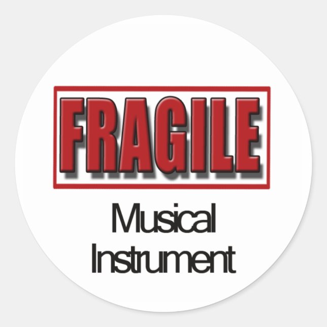 Autocollants fragiles d'instrument de musique (Devant)