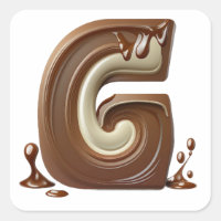 Autocollants G lettre chocolat