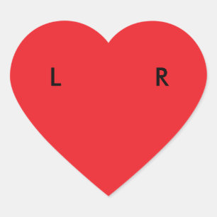 Autocollants gauches/bons de chaussure (coeur)