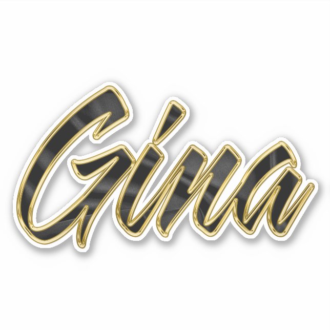 Autocollants Gina Black Gold Lettering (Devant)