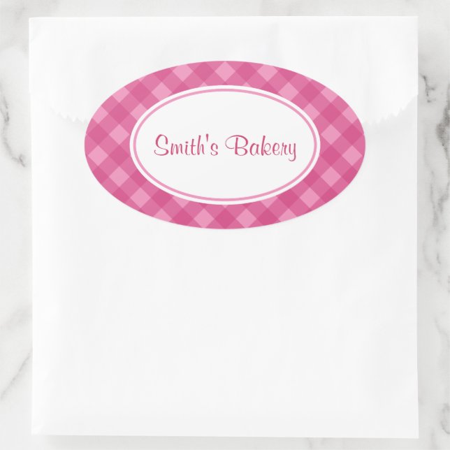 Autocollants Gingham Rose Rose (Sac)