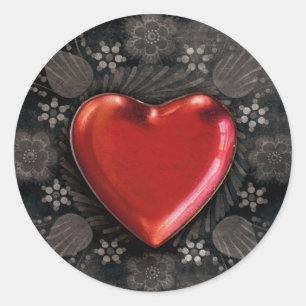 autocollants goth heart love