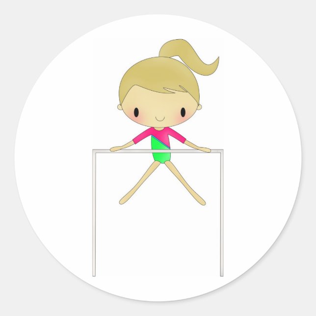 Autocollants Gymnastiques pour filles personnalisé (Devant)