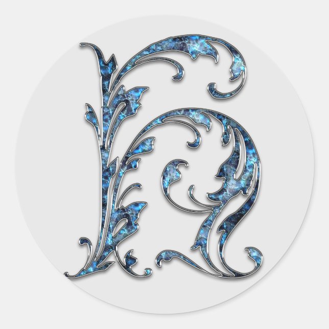 autocollants H initiaux monogramme (Devant)