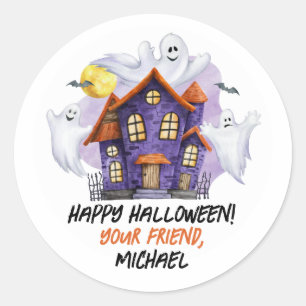 Autocollants Halloween Maison Hantée avec Fantômes