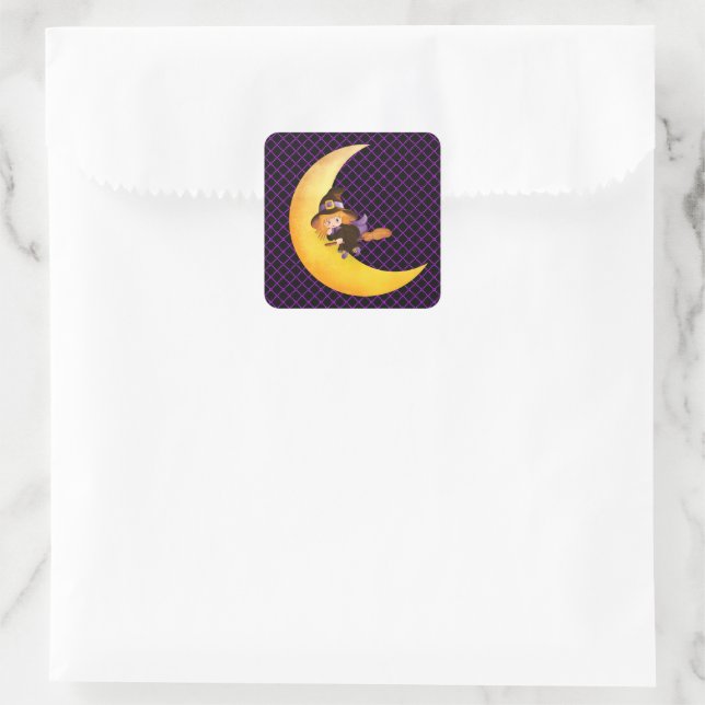 Autocollants Halloween - Petite Sorcière (Sac)