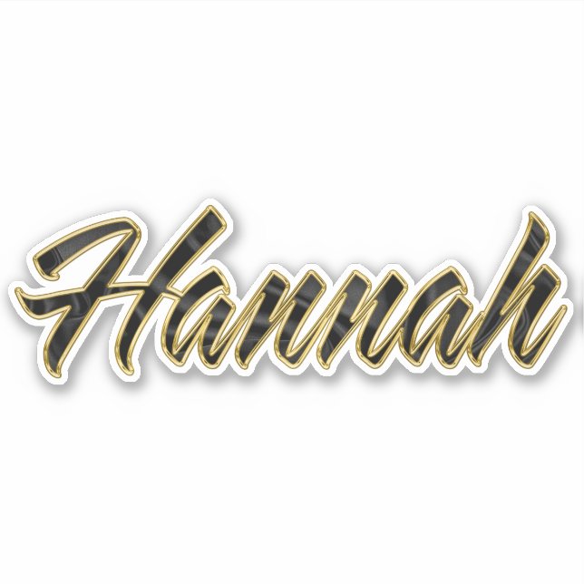 Autocollants Hannah Black Gold Lettering (Devant)