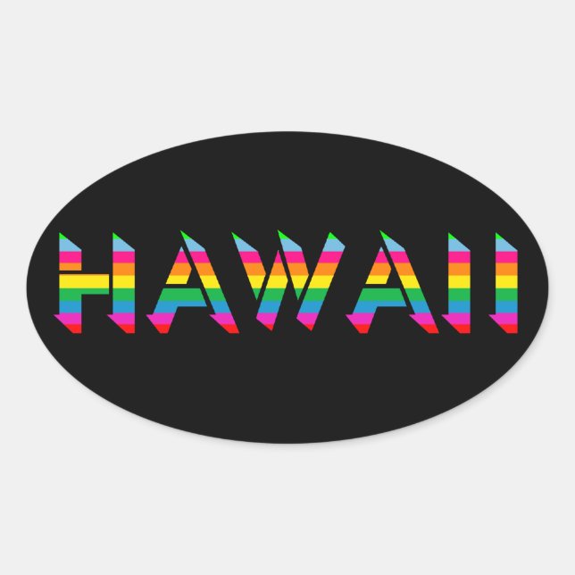 Autocollants Hawaii Rainbow (Devant)
