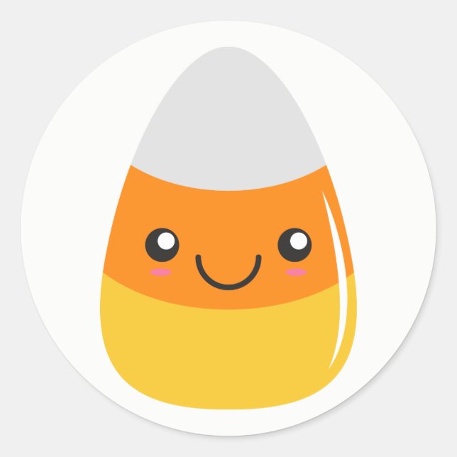 Autocollants heureux d'Emoji de bonbons au maïs à (Devant)