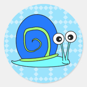 Autocollants heureux d'escargot
