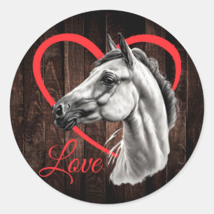 Autocollants Horse Love