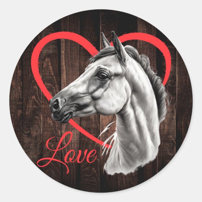 Autocollants Horse Love (Devant)