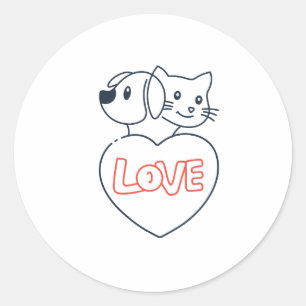 autocollants j'adore les animaux