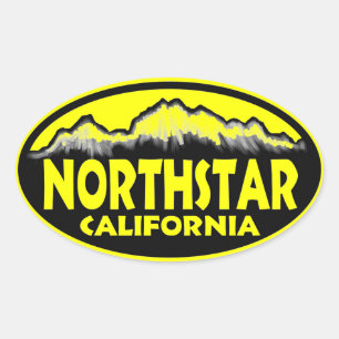 Autocollants jaune ovale Northstar California