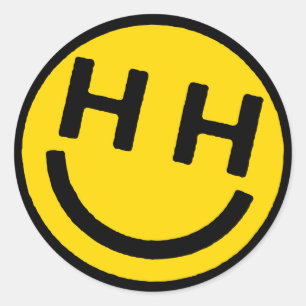 Autocollants jaunes inconditionnels heureux de