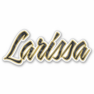 Autocollants Larissa black gold lettering