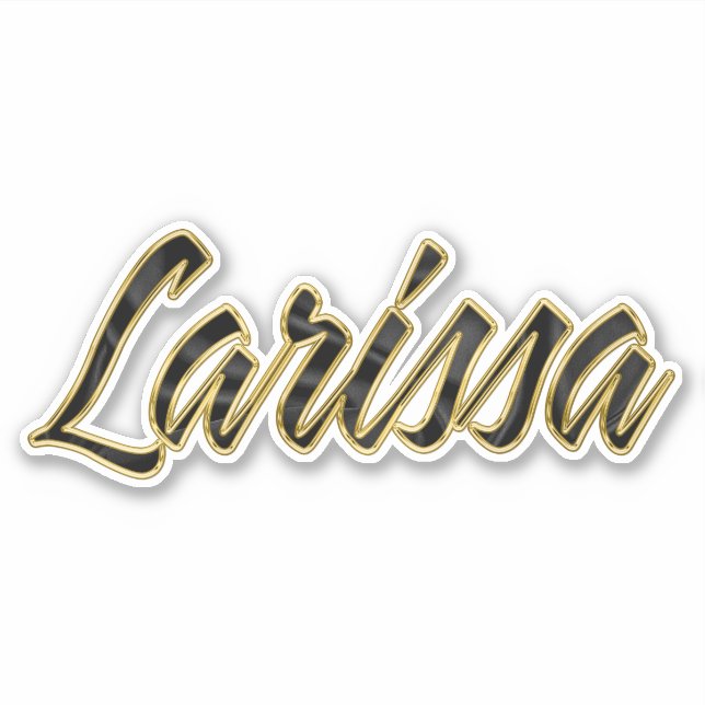 Autocollants Larissa black gold lettering (Devant)