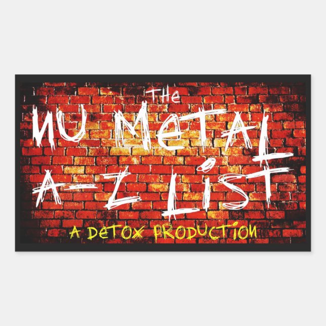 Autocollants Liste Nu Metal A-Z (Devant)