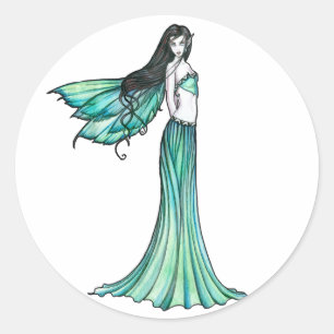 Autocollants Lovely Green Fairy par Molly Harrison