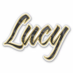 Autocollants Lucy Black Gold Lettering