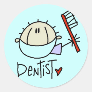 Autocollants masculins de dentiste