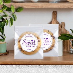 Autocollants Merci Violet et Blanc Sweet Treat