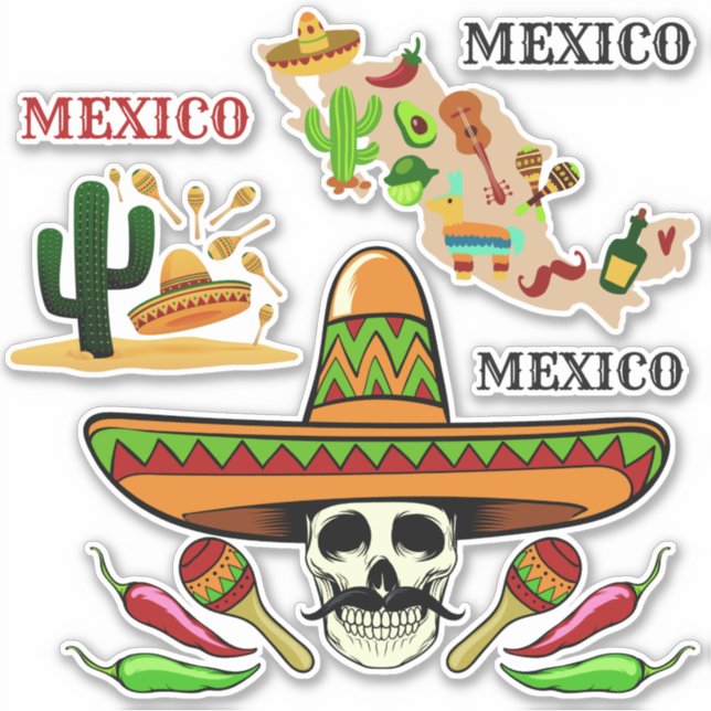 Autocollants MEXICO (Devant)