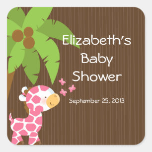 Autocollants mignons de baby shower de fille de