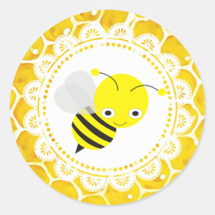 Autocollants mignons de nid d'abeilles d'abeille