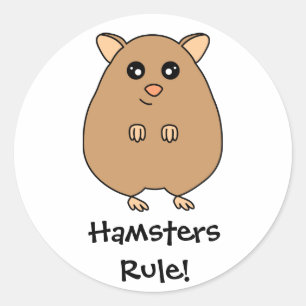Autocollants mignons de règle de hamster de bande