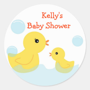 Autocollants mignons en caoutchouc de baby shower